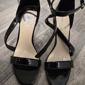 Nine West Black Strappy Heels Brand New